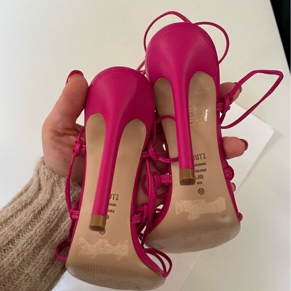 SCHUTZ Hana Leather Sandal Pink - Picture 8 of 9